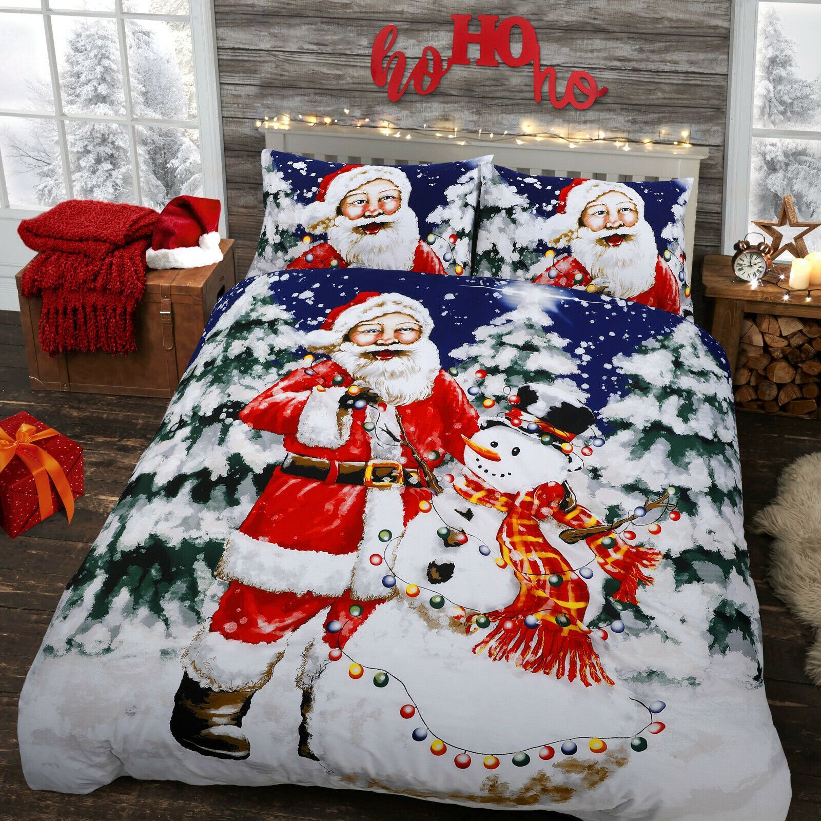 Santa Snowman Bedding Set