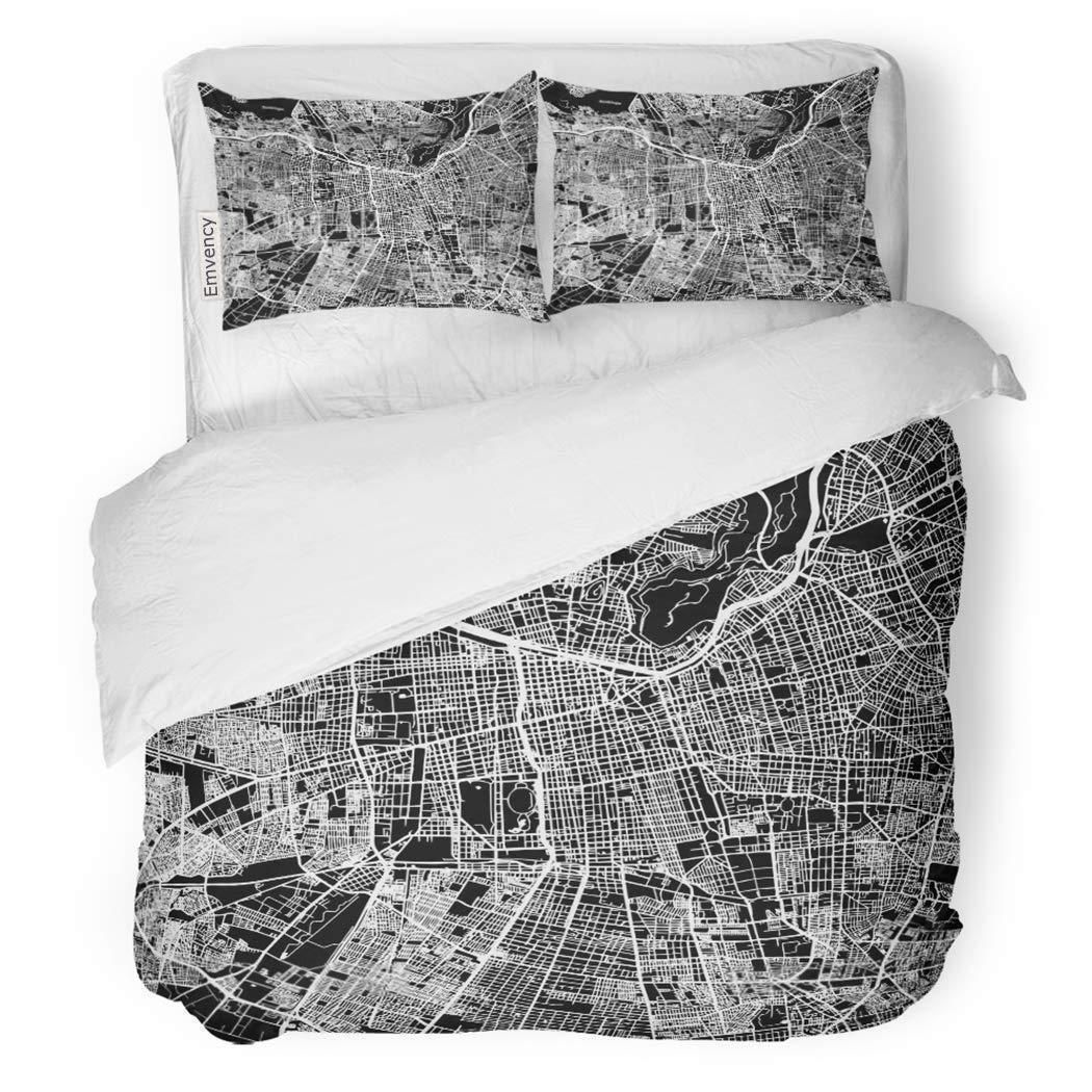Santiago One Color Map Outline Ready For Change Bedding Set