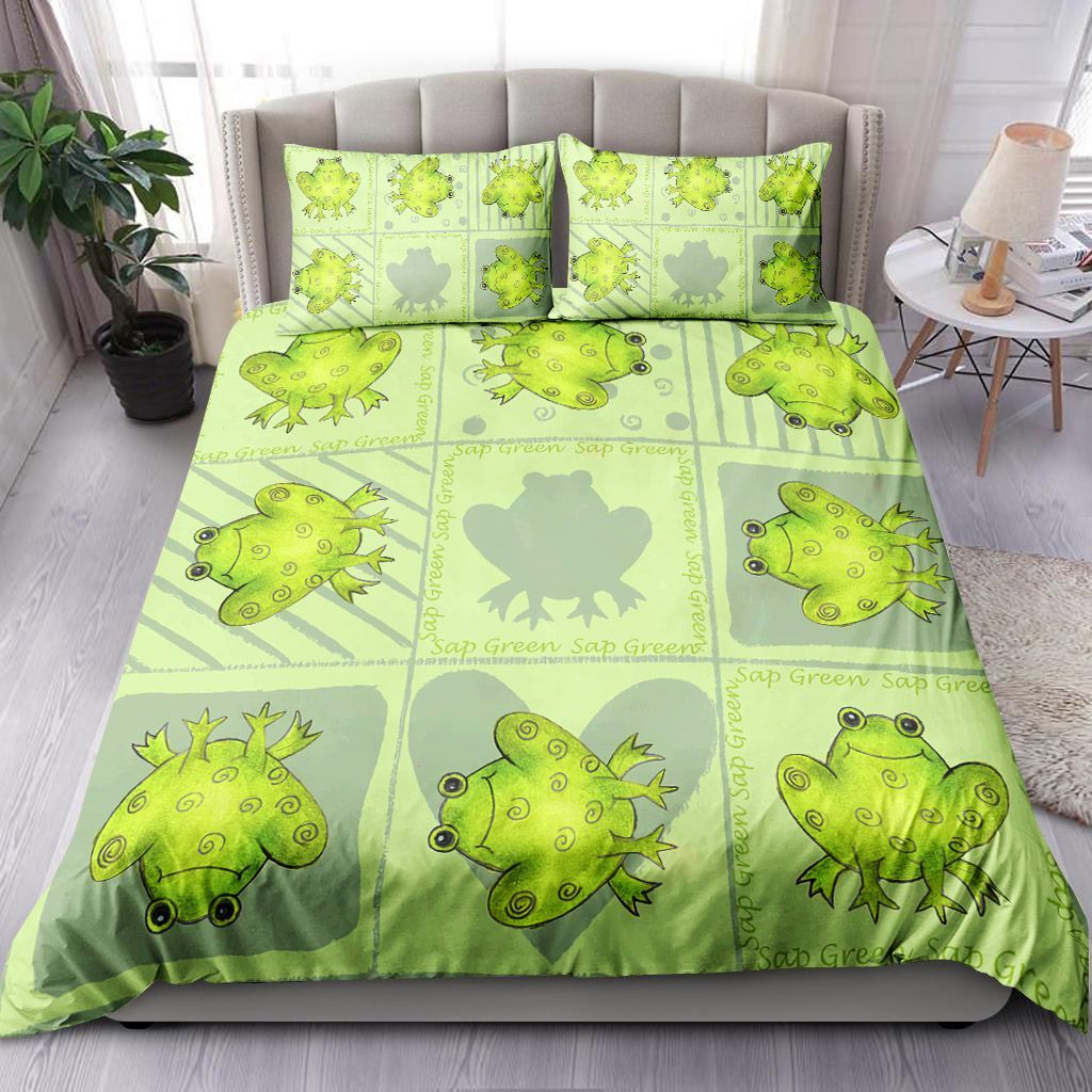 Sap Green Frog Bedding Set