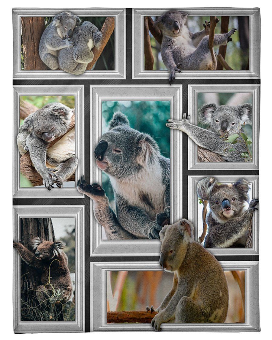 Save Koala Campaign Custom Design For Nature Lovers Fleece Blanket
