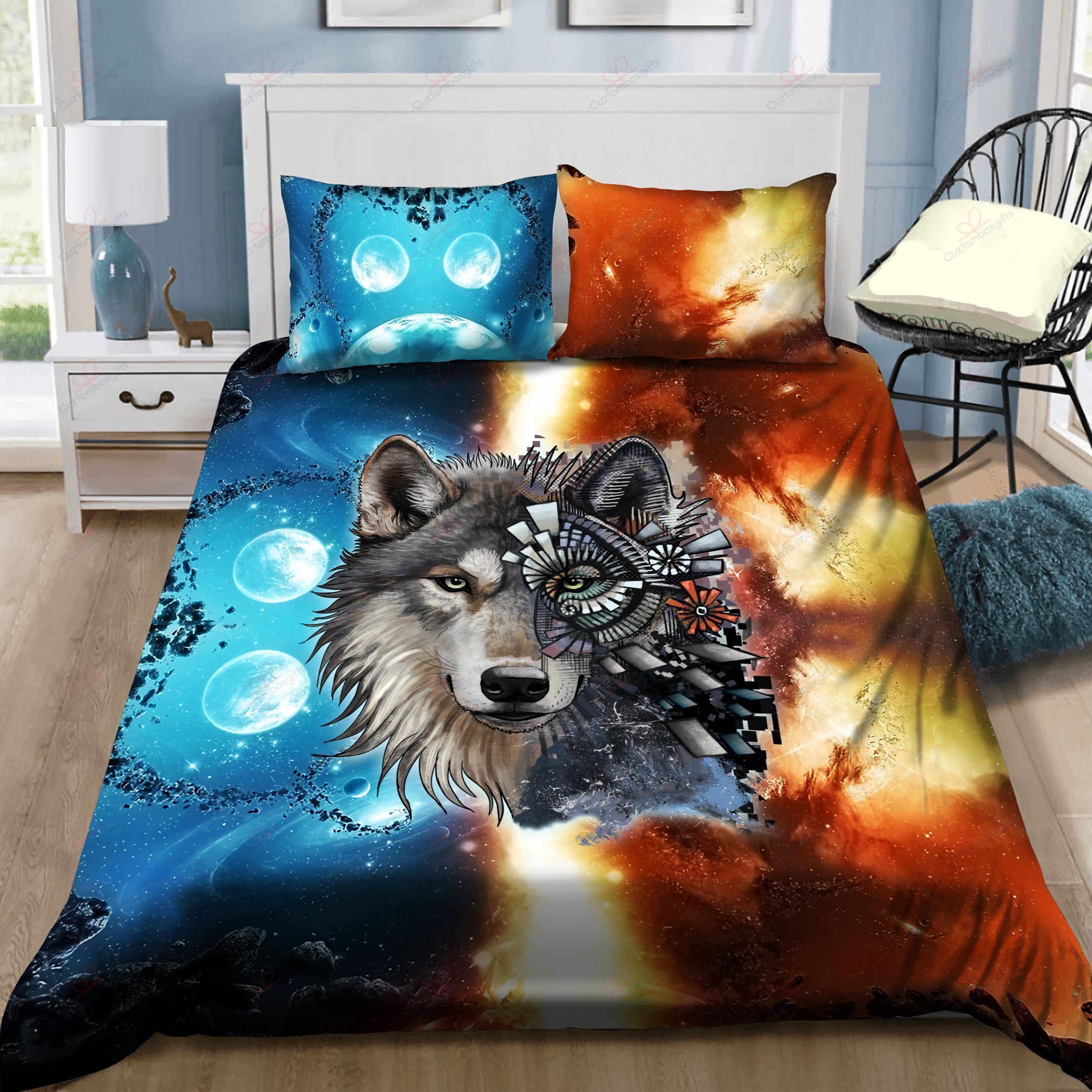 Save The Wolf Printed Bedding Set