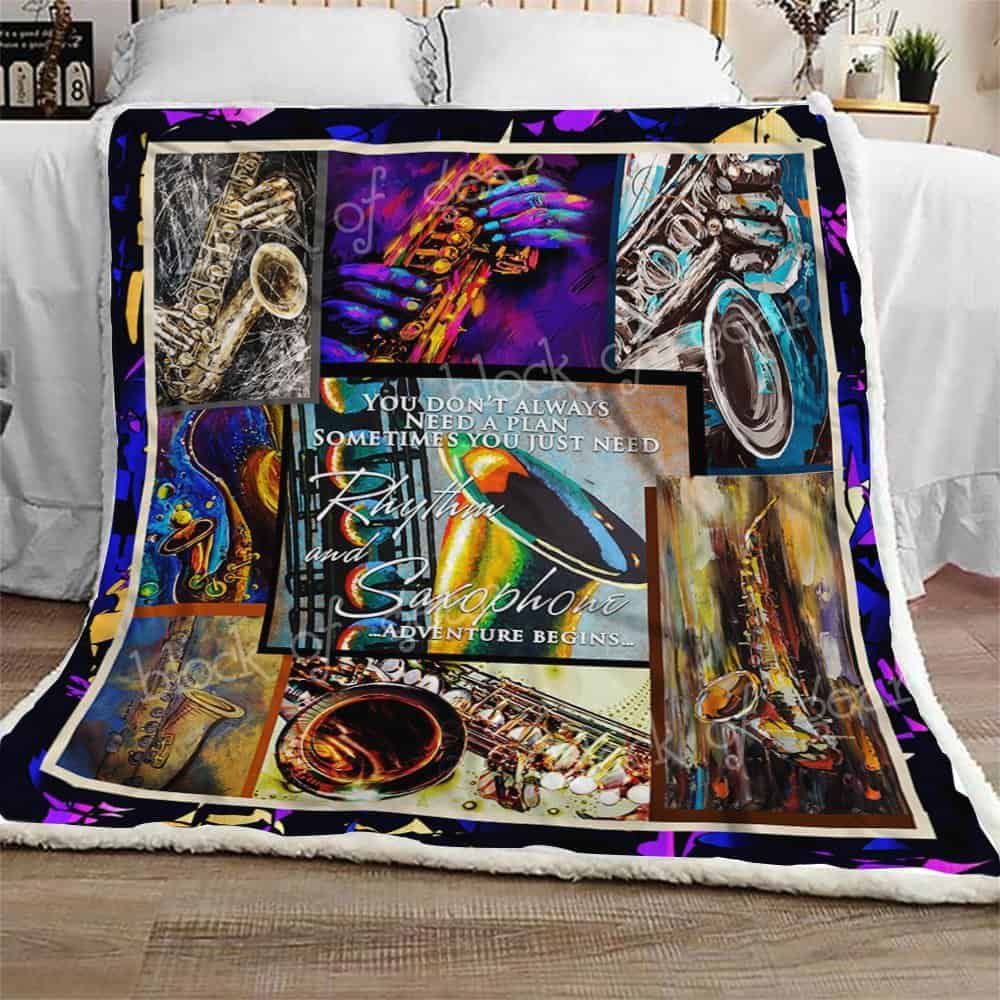 Saxophone Fleece Blanket
