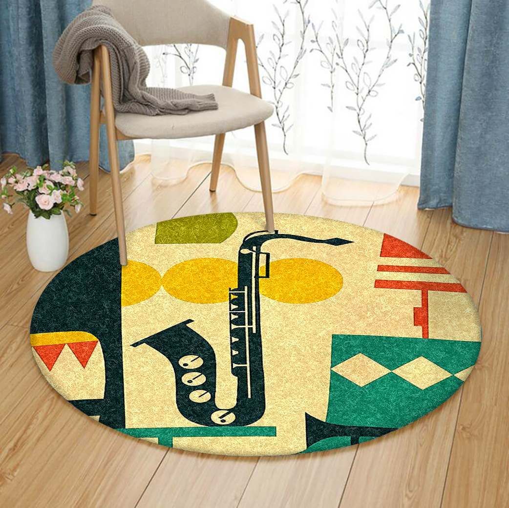 Saxophone Round Carpet