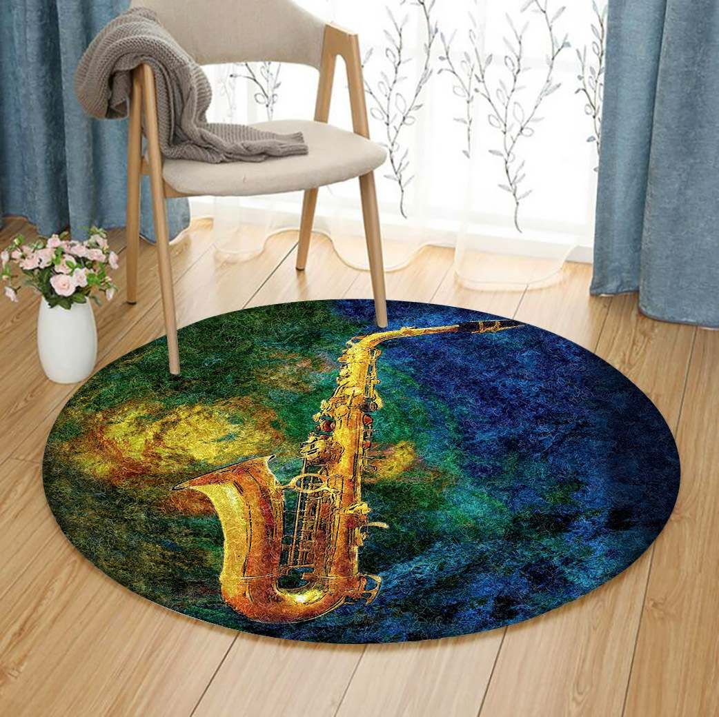 Saxophone Round Carpet