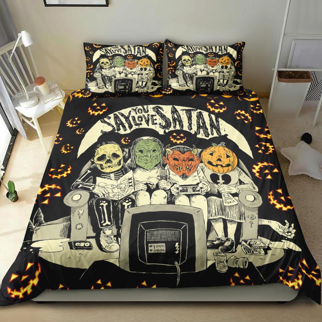 Say You Love Satan Halloween Bedding Set
