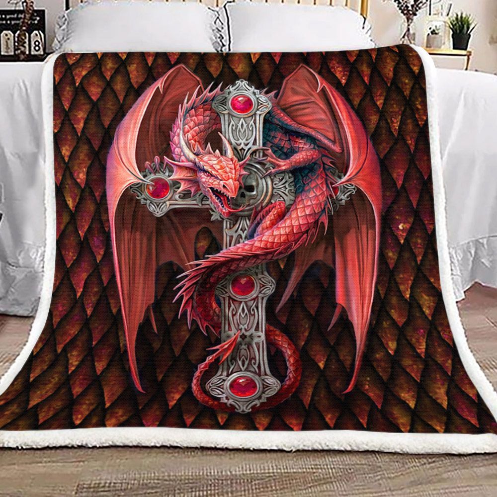 Scale Dragon Sherpa Fleece Blanket