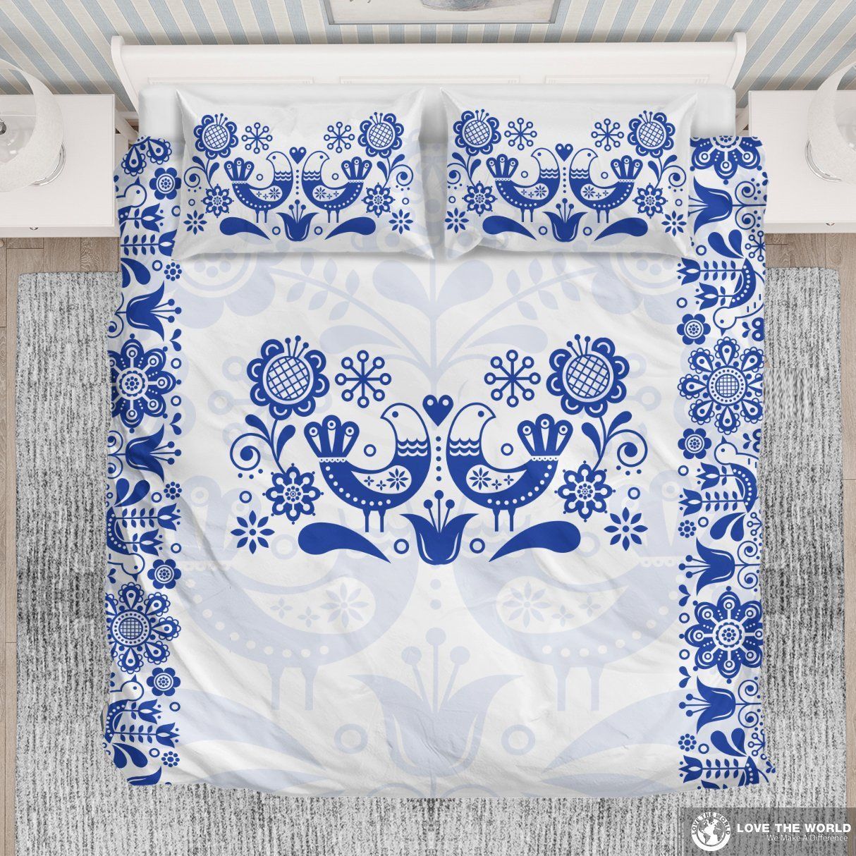 Scandinavian Folk Art 3d Bedding Set