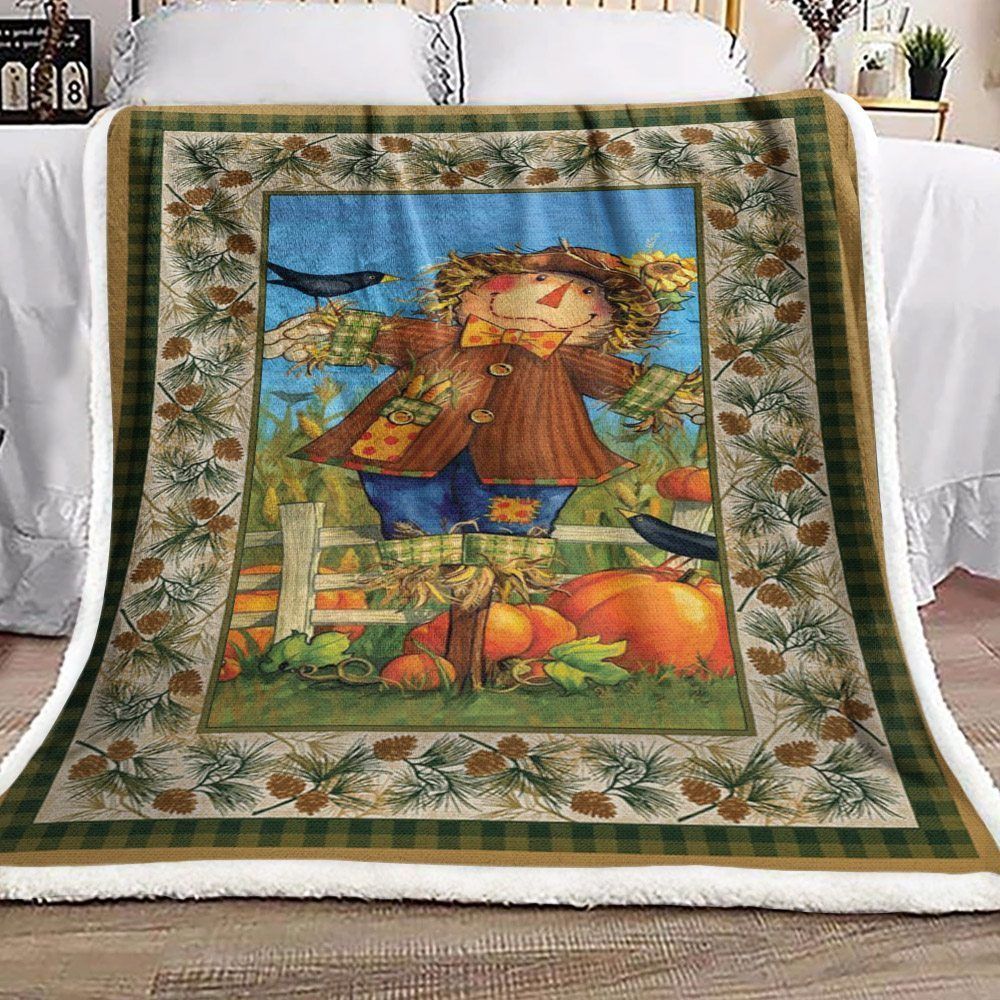 Scarecrow Sherpa Fleece Blanket