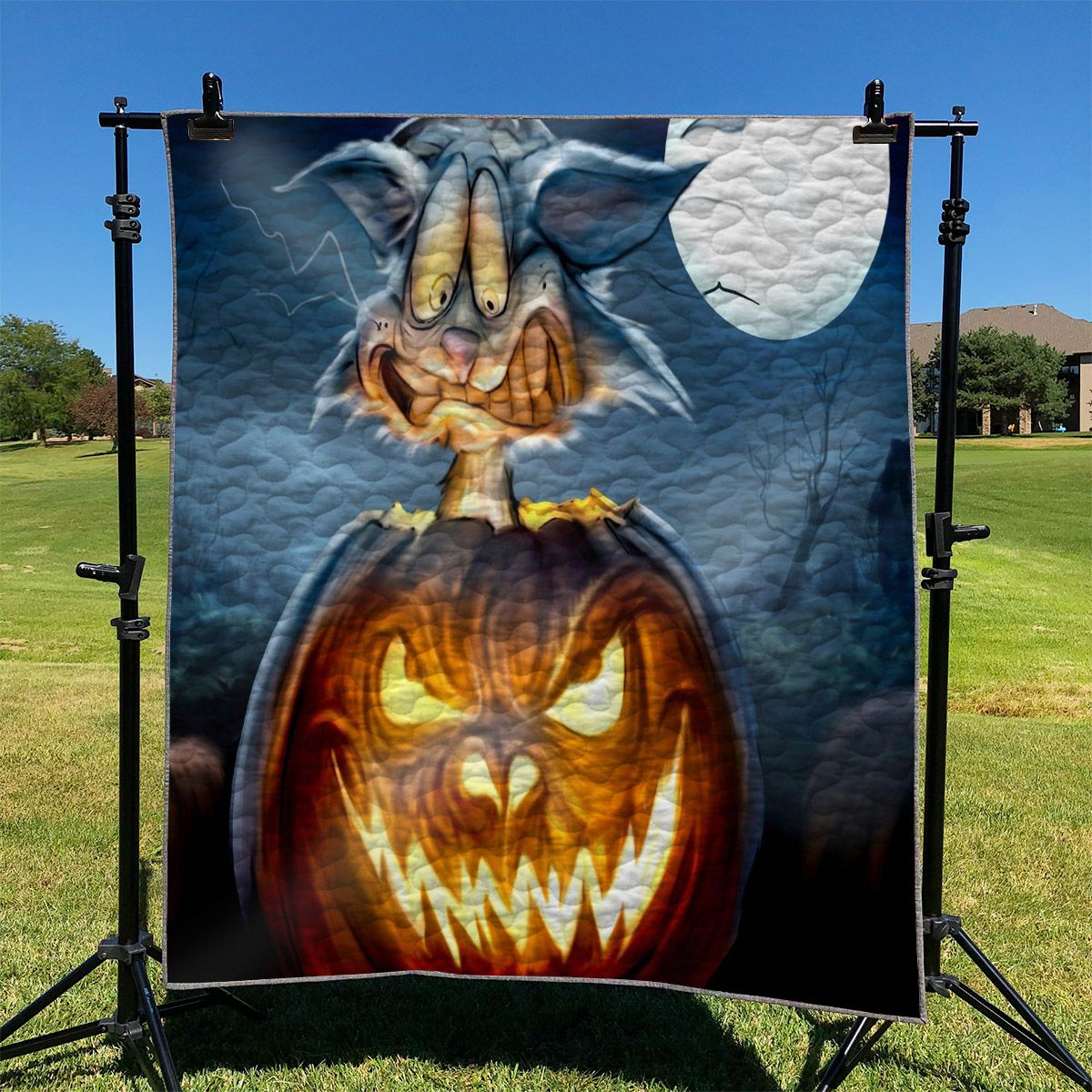 Scary Cat And Pumpkin NI2410037DT Quilt Blanket
