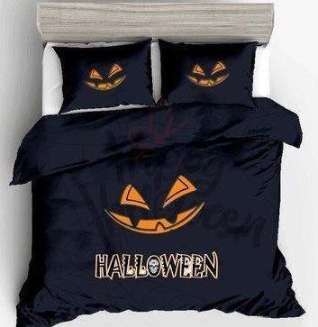 Scary Halloween Pumpkin Printed Bedding Set