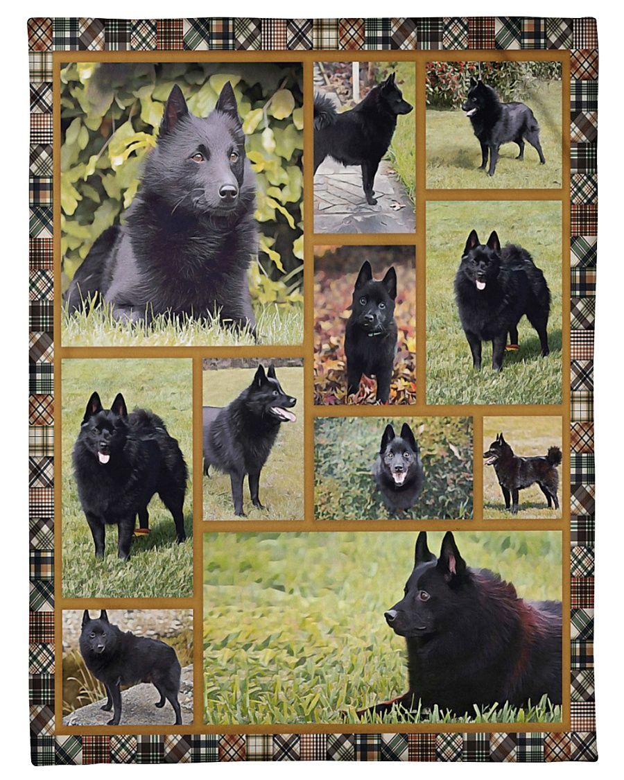 Schipperke Cute Gift For Dog Lovers Sherpa Fleece Blanket