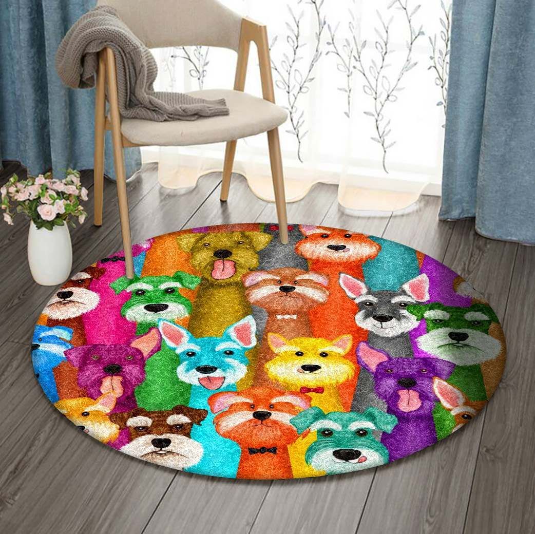 Schnauzer Round Carpet