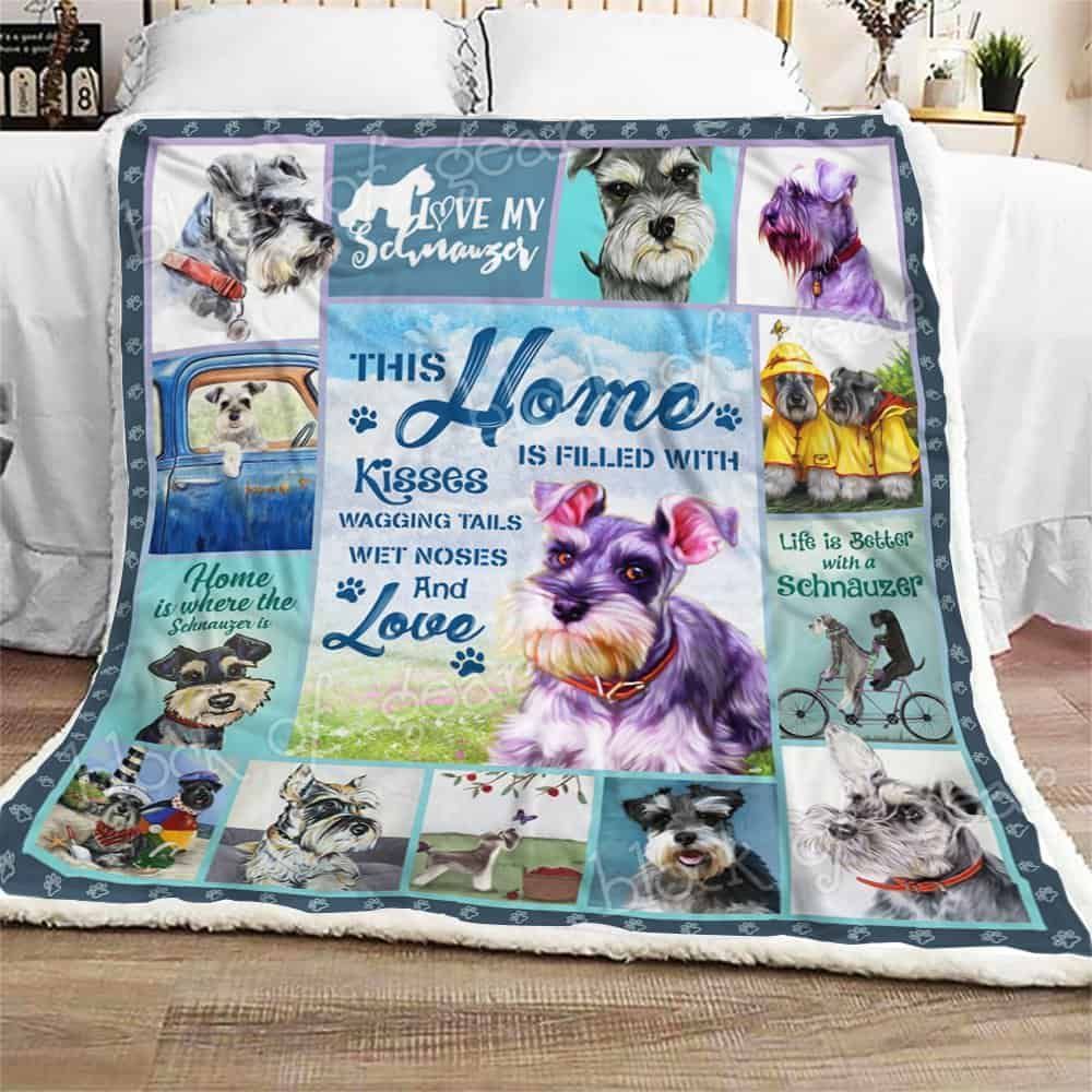Schnauzer Dog Fleece Blanket