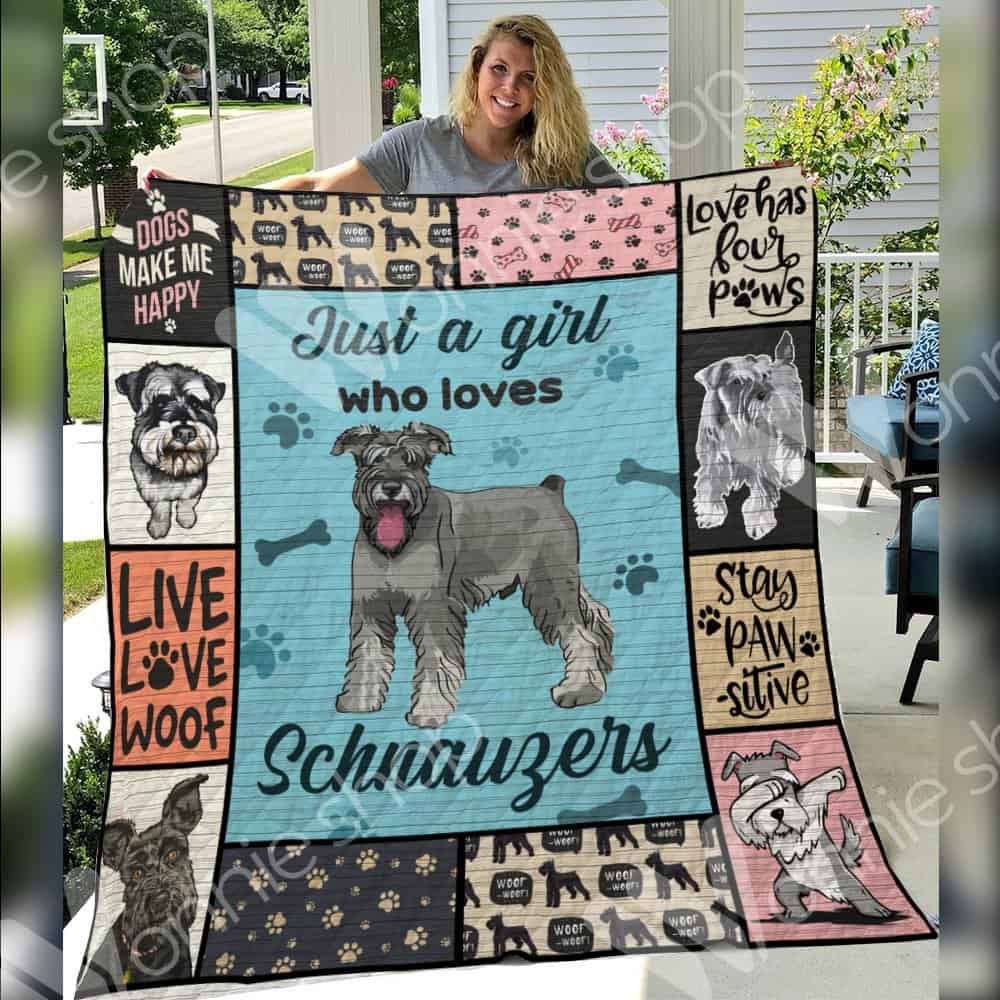 Schnauzer Dog Just A Girl Who Loves Schnauzer Dog GS-CL-LD0601 Quilt Blanket
