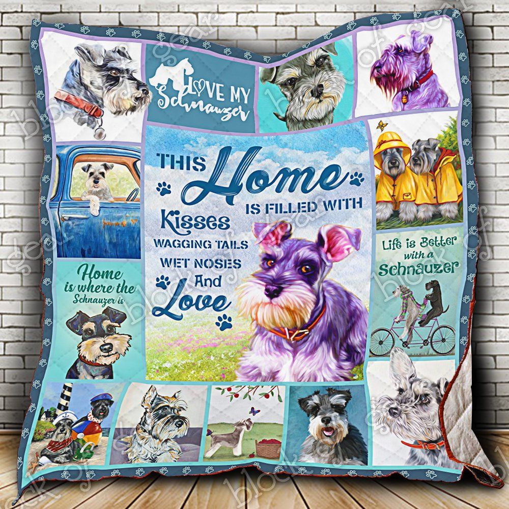 Schnauzer Dog Quilt Lha377 Dhc11124346Dd