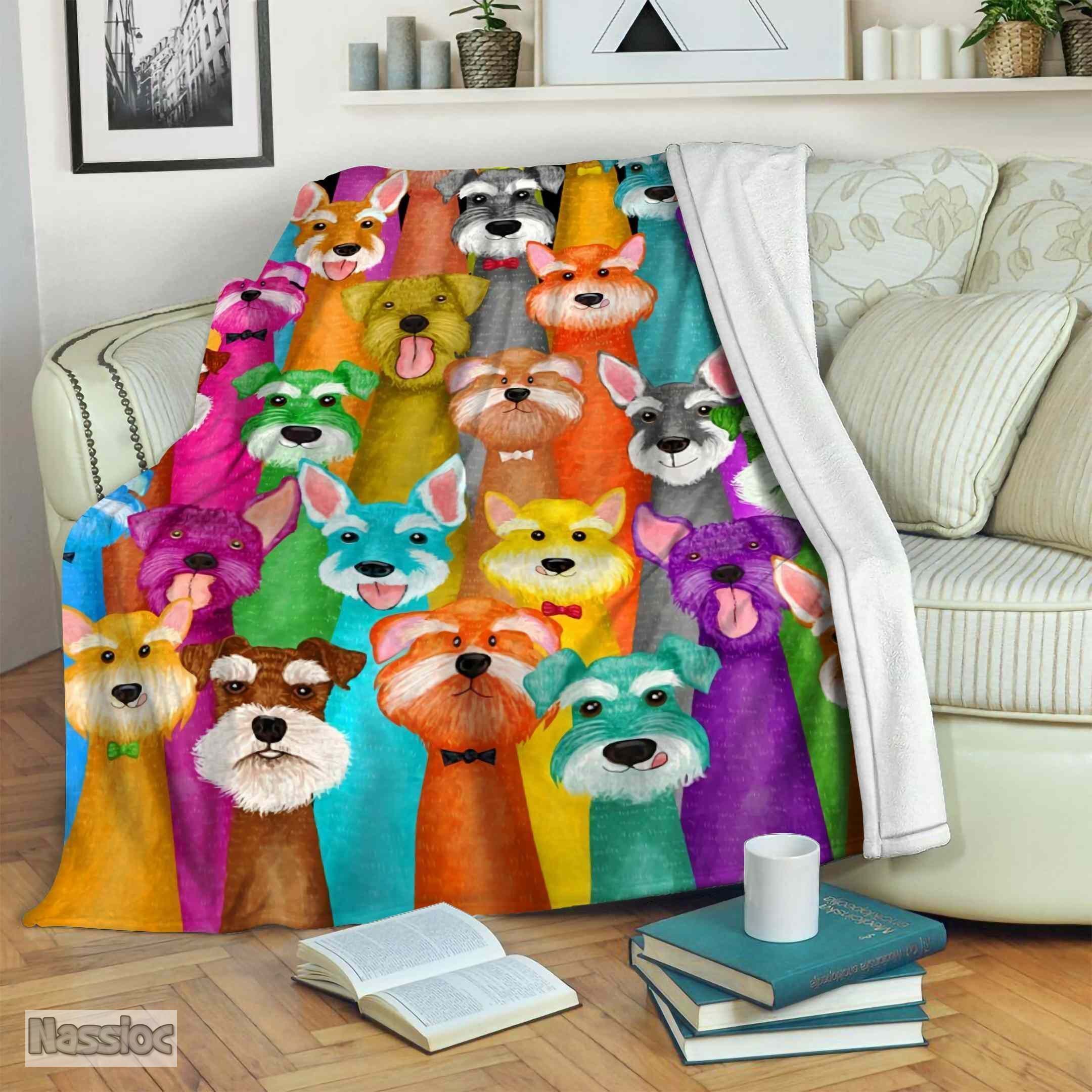 Schnauzer Fleece Blanket