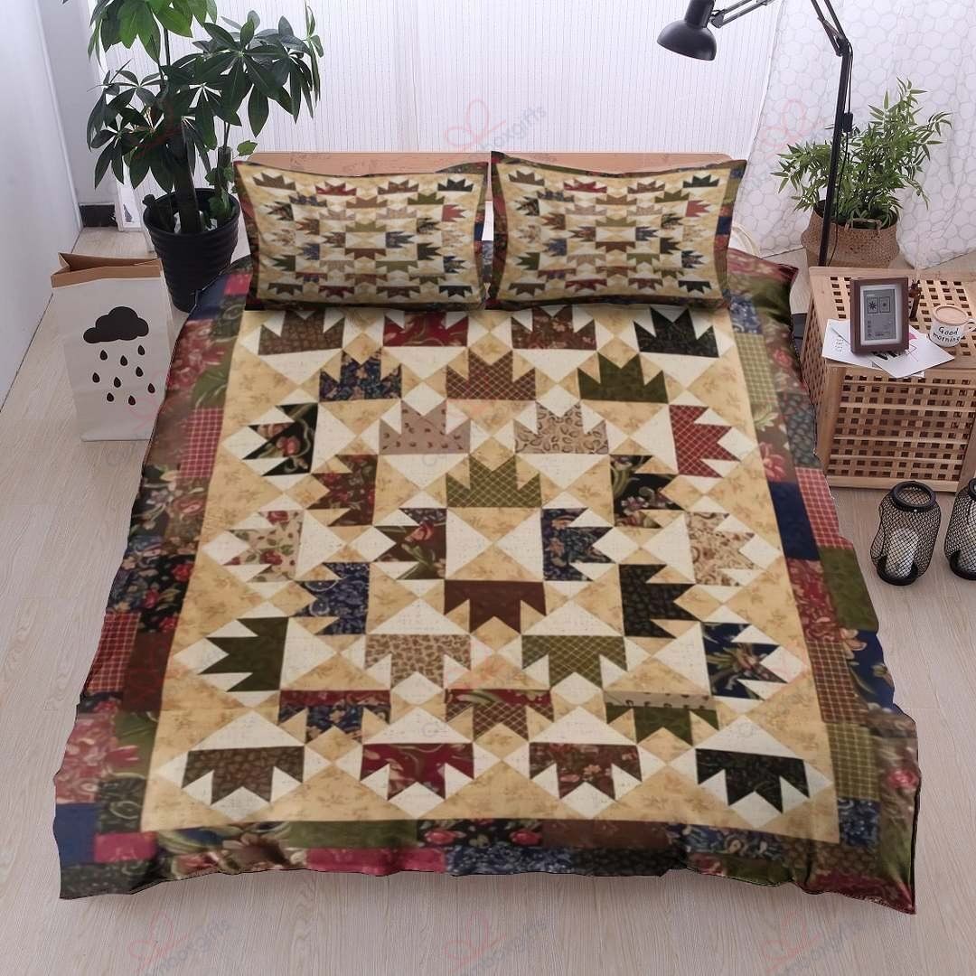 Schnibbles Leaves Vintage Printed Bedding Set
