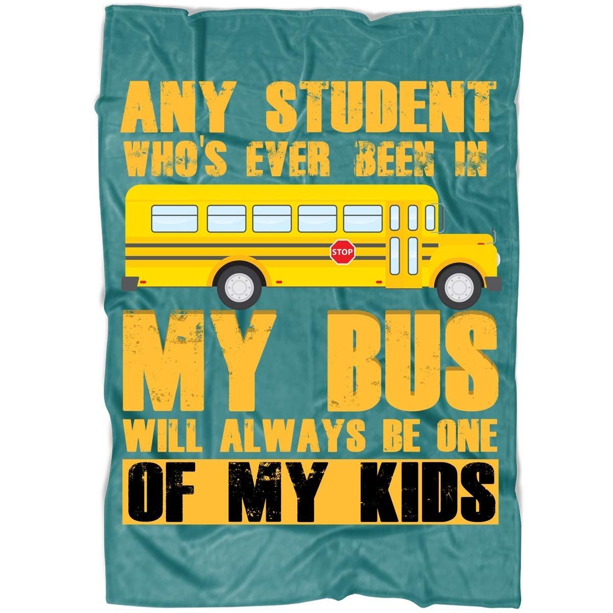 School Bus Driver Sherpa Fleece Blanket