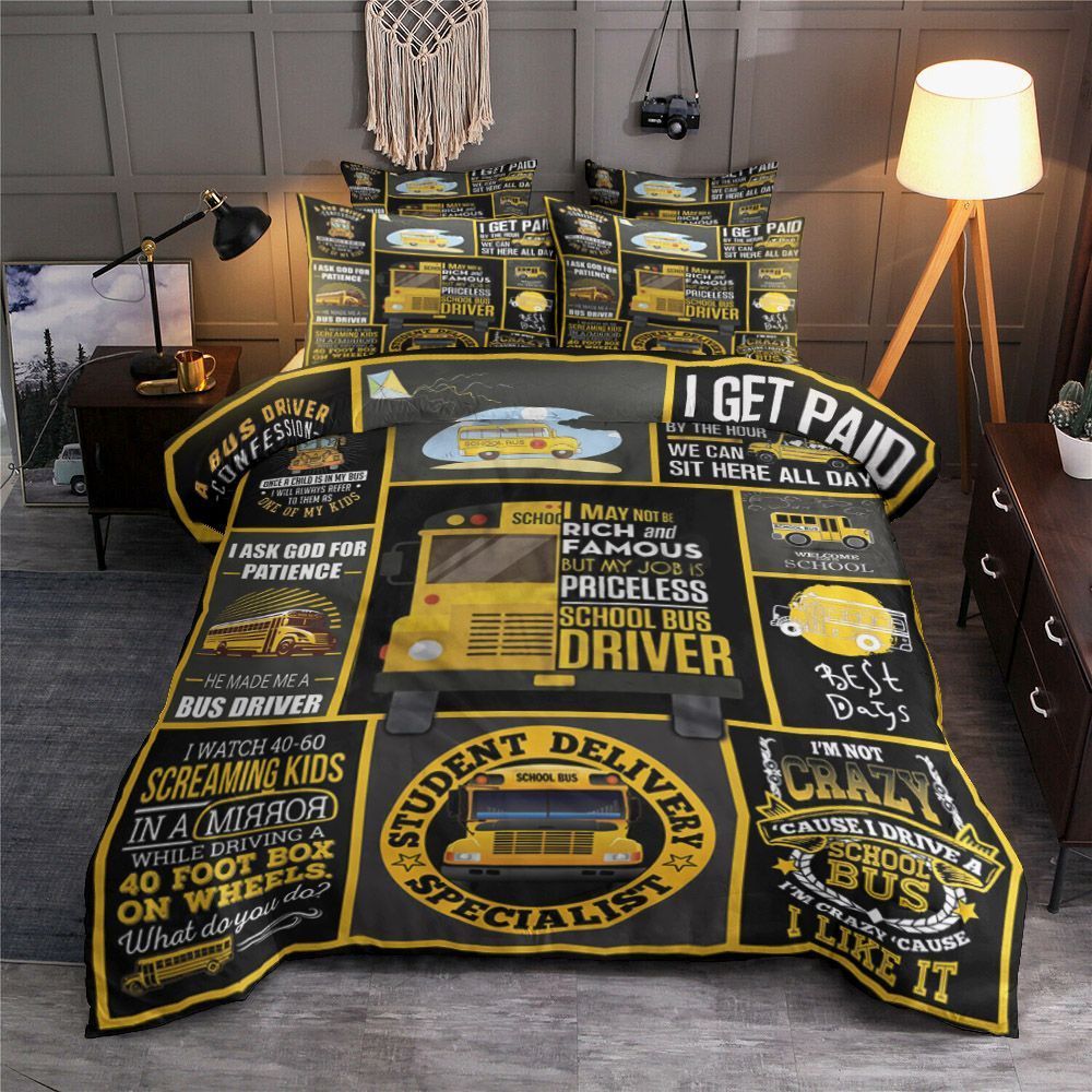 School Bus Driver Bedding Set