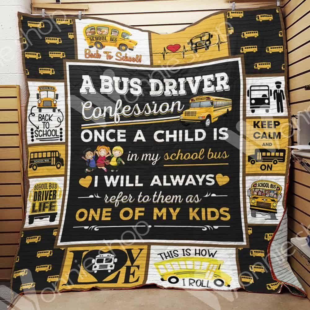 School Bus Driver Quilt Blanket ABC22105293