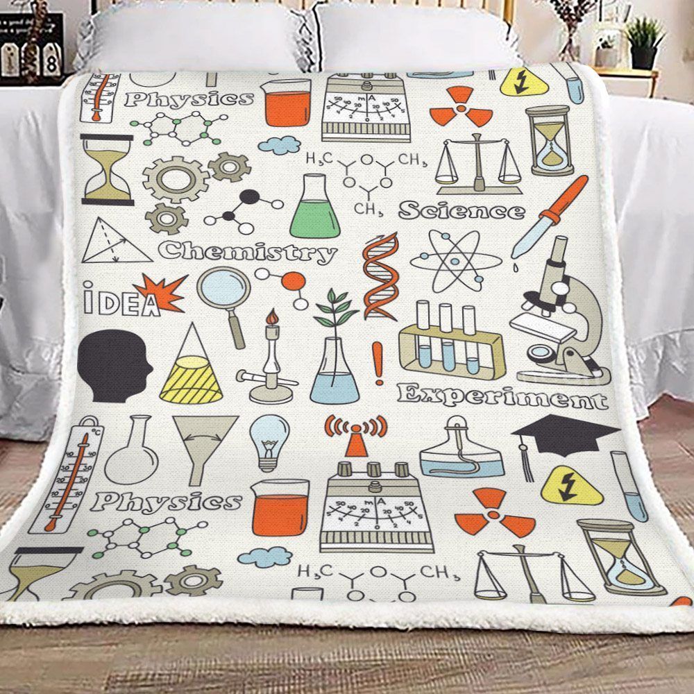 Science Sherpa Fleece Blanket