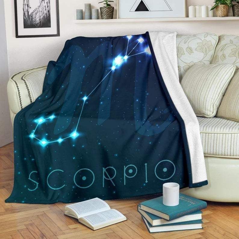 Scorpio Zodiac Sign Astrology Sherpa Fleece Blanket