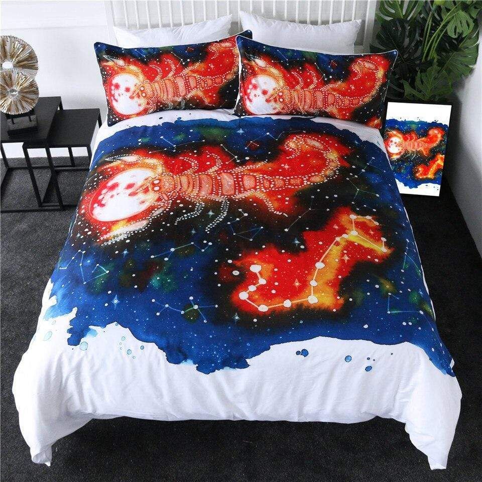 Scorpion Art Constellation Sign Bedding Set
