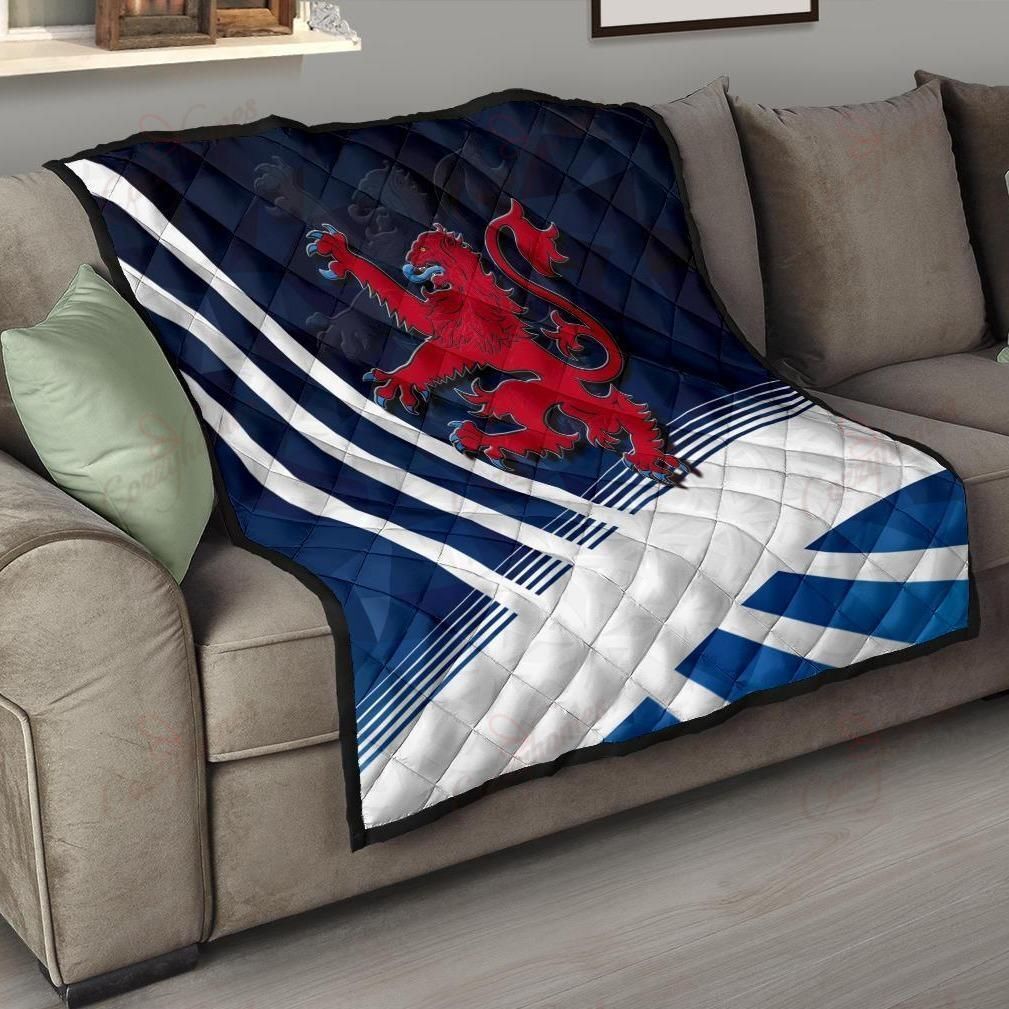 Scottish Flag Lion Polygon Style YW1101737CL Quilt Blanket