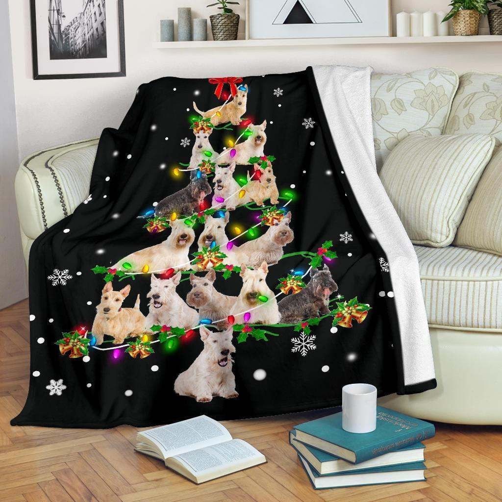 Scottish Terrier Christmas Tree Blanket