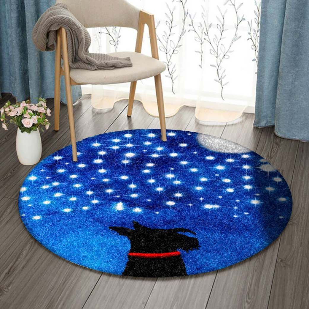 Scottish Terrier Round Carpet