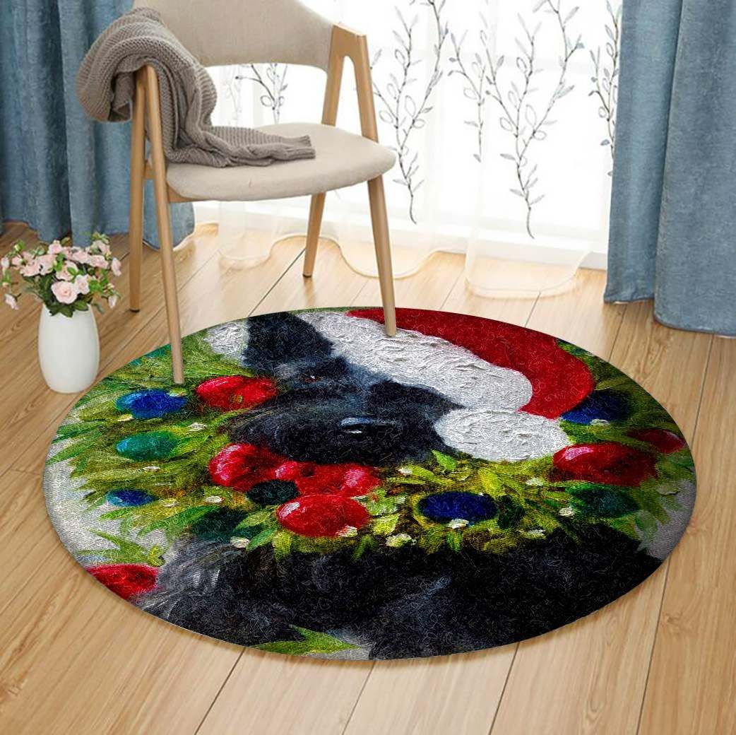 Scottish Terrier Dog Round Carpet
