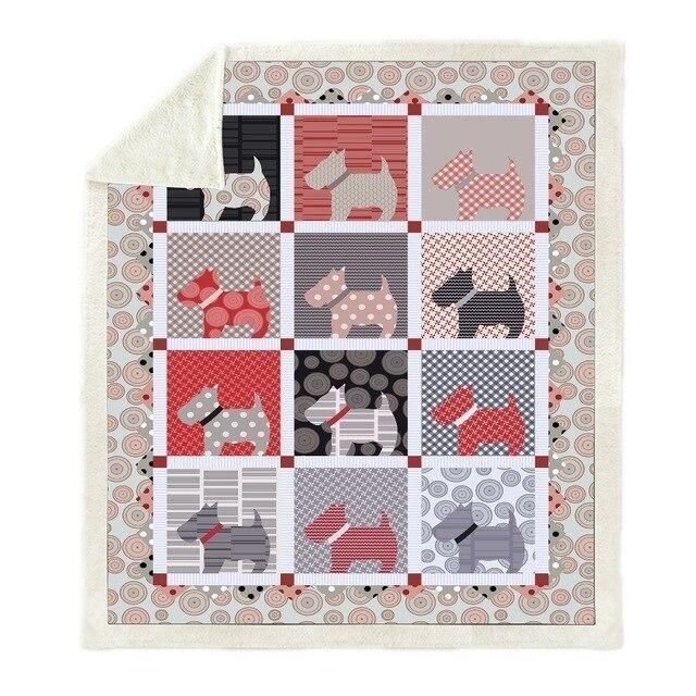 Scottish Terrier Sherpa Fleece Blanket