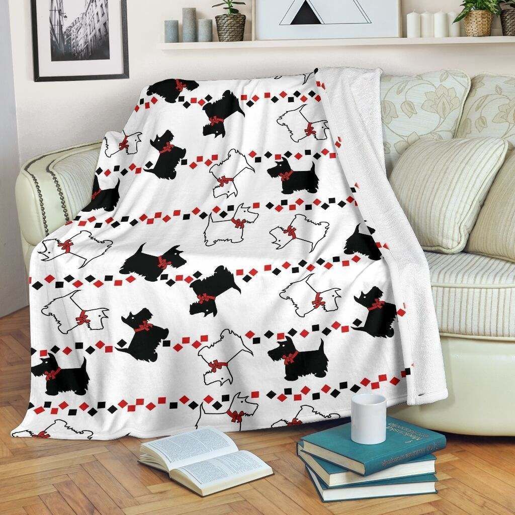 Scottish Terrier Sherpa Fleece Blanket 5