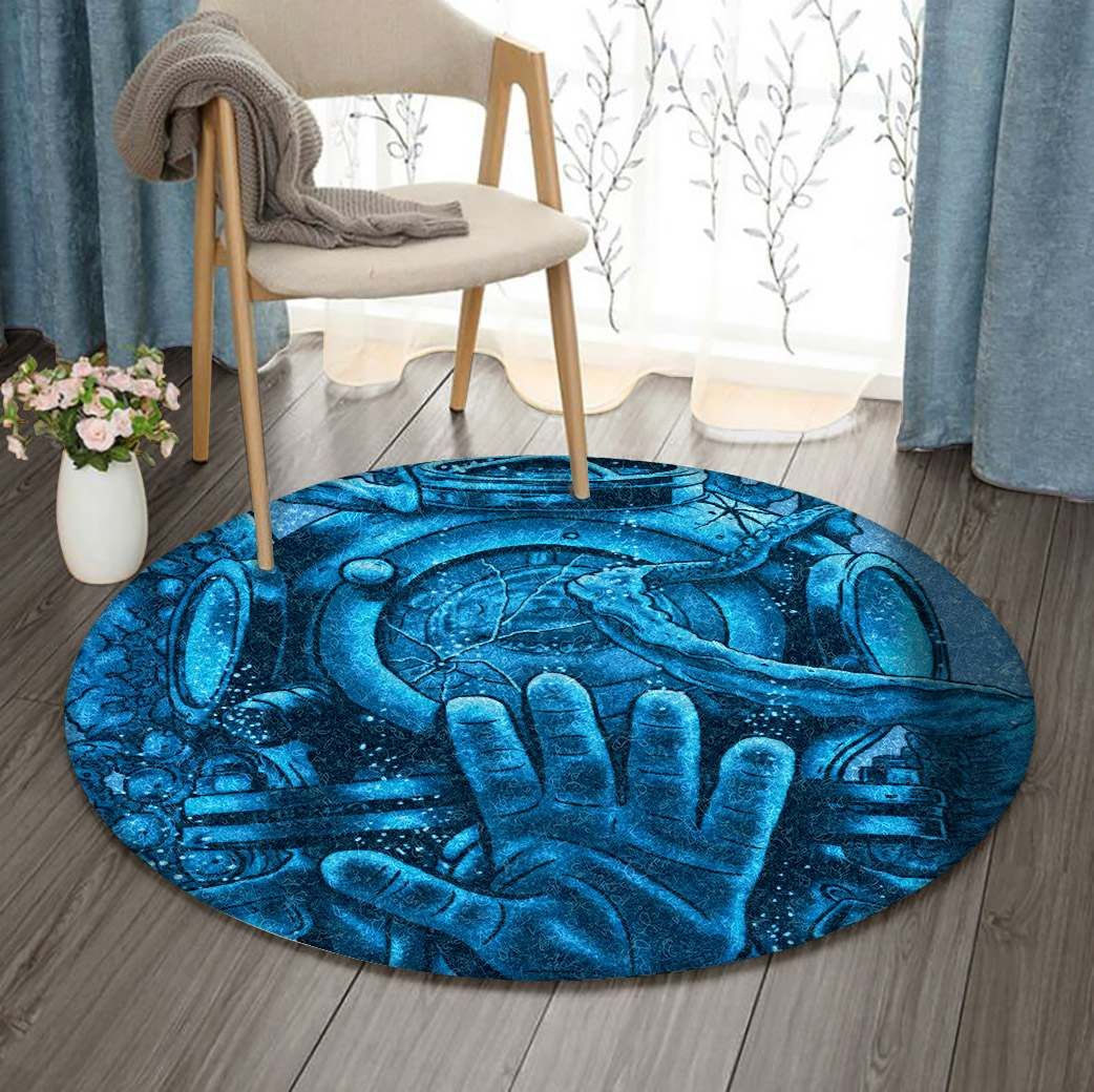 Scuba Diving Round Carpet