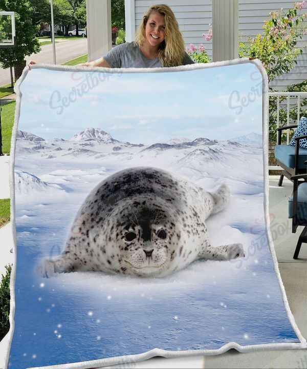 Sea Earless Seal Fleece Blanket