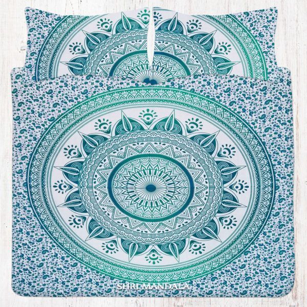 Sea Green Hippie Bedding Set