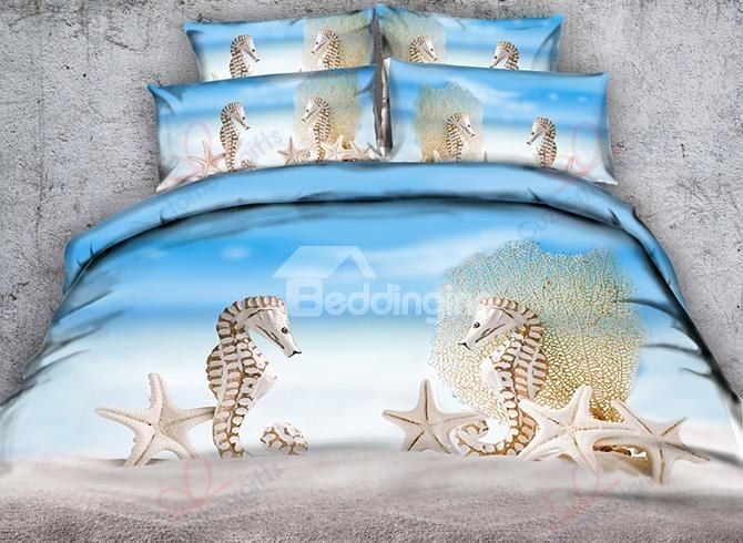 Sea Horse And Starfish Bedding Set