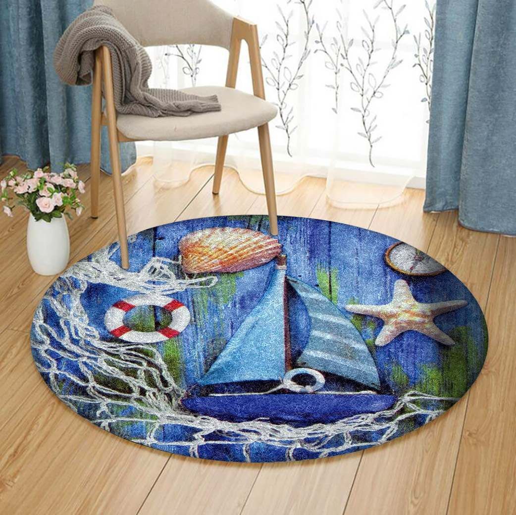 Sea Life Round Carpet