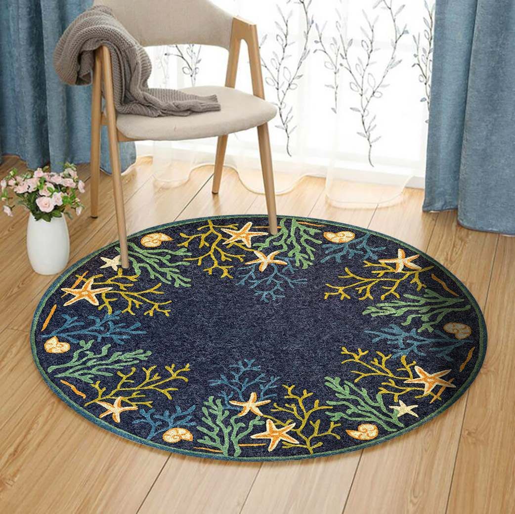 Sea Life Round Carpet
