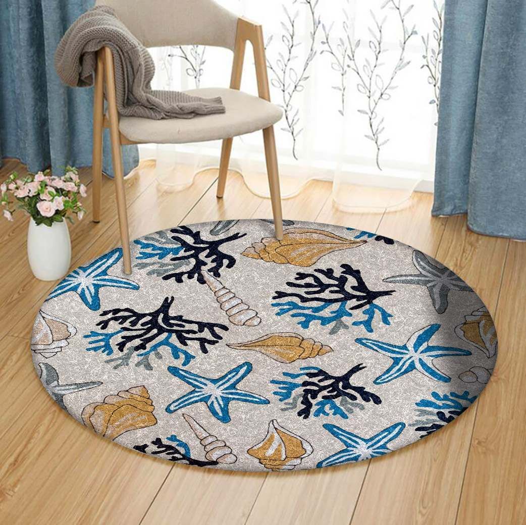 Sea Life Round Carpet