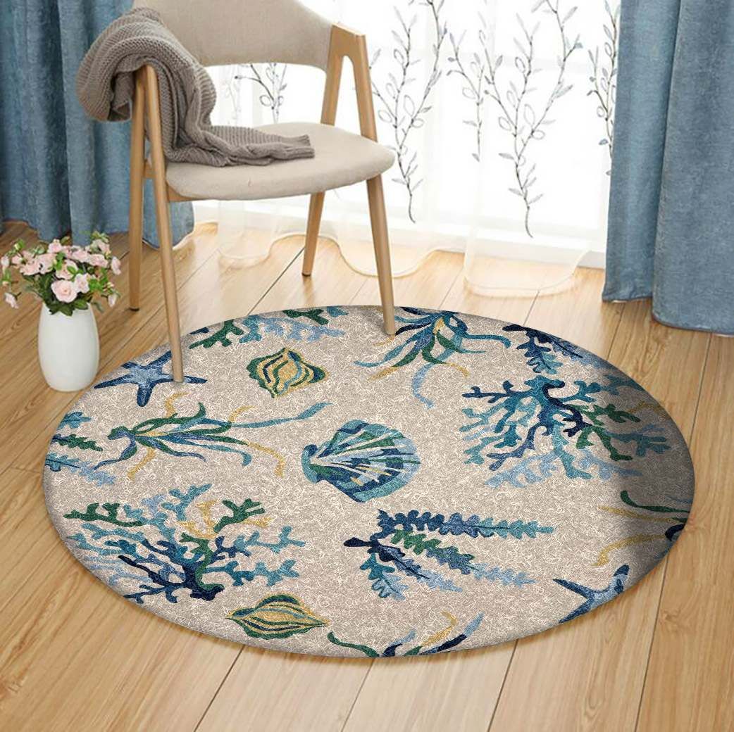 Sea Life Round Carpet