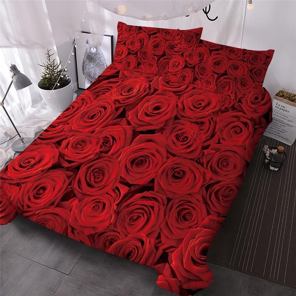 Sea Of Red Roses Bedding Set