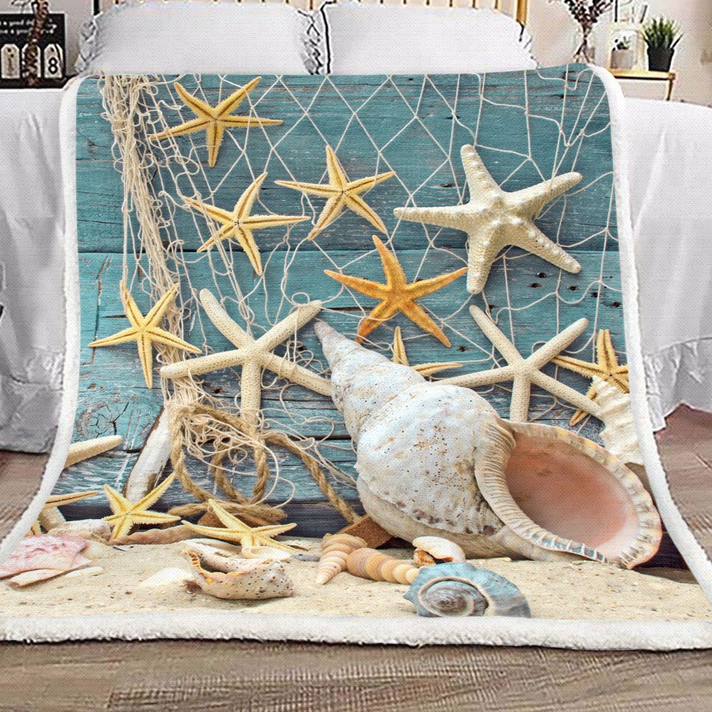 Sea Shells Fleece Blanket