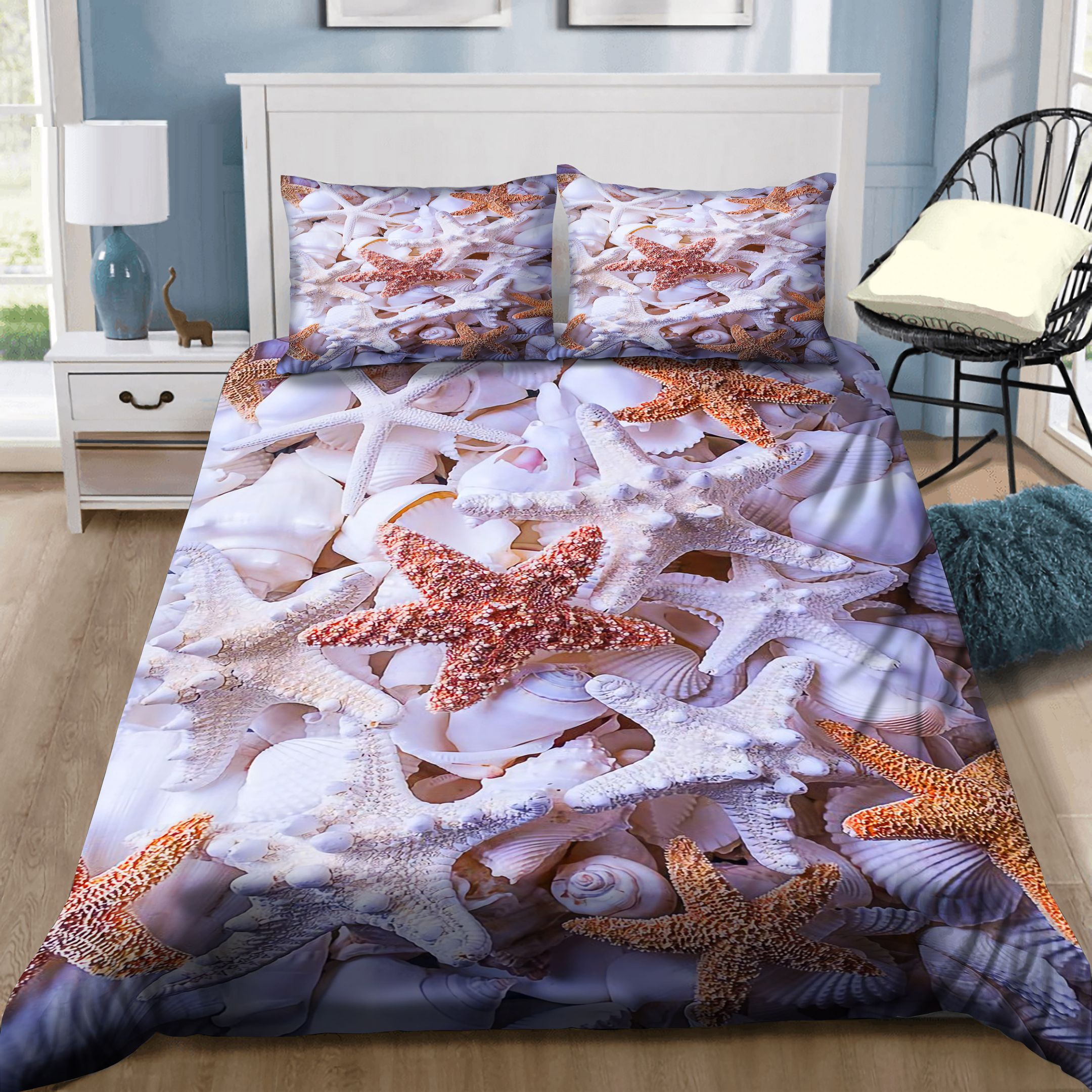 Sea Shells Shell Starfish Bedding Set
