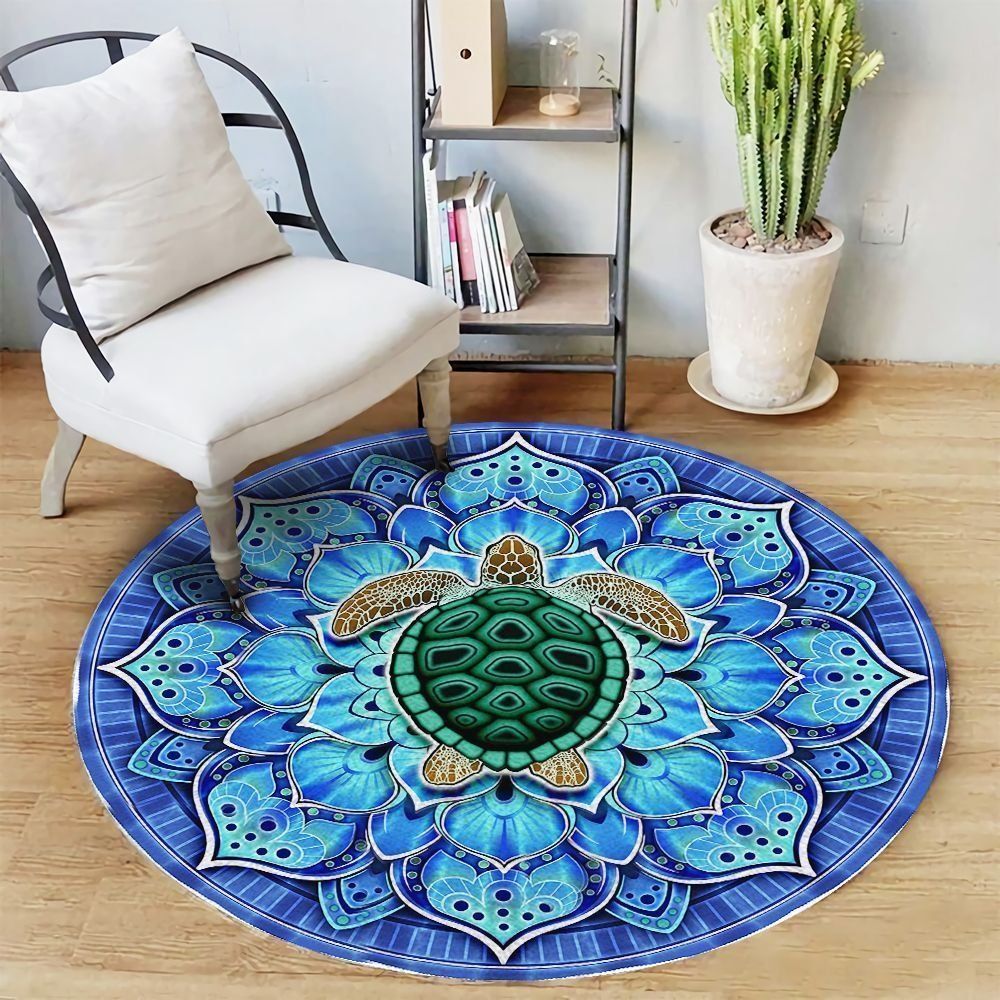 Sea Turtle Round Carpet