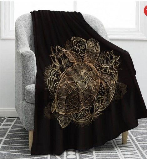 Sea Turtle Sherpa Fleece Blanket