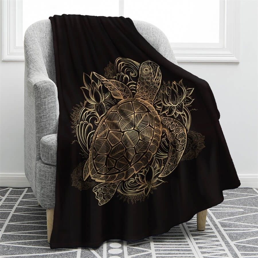 Sea Turtle Sherpa Fleece Blanket