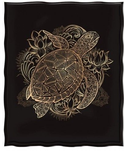 Sea Turtle Sherpa Fleece Blanket