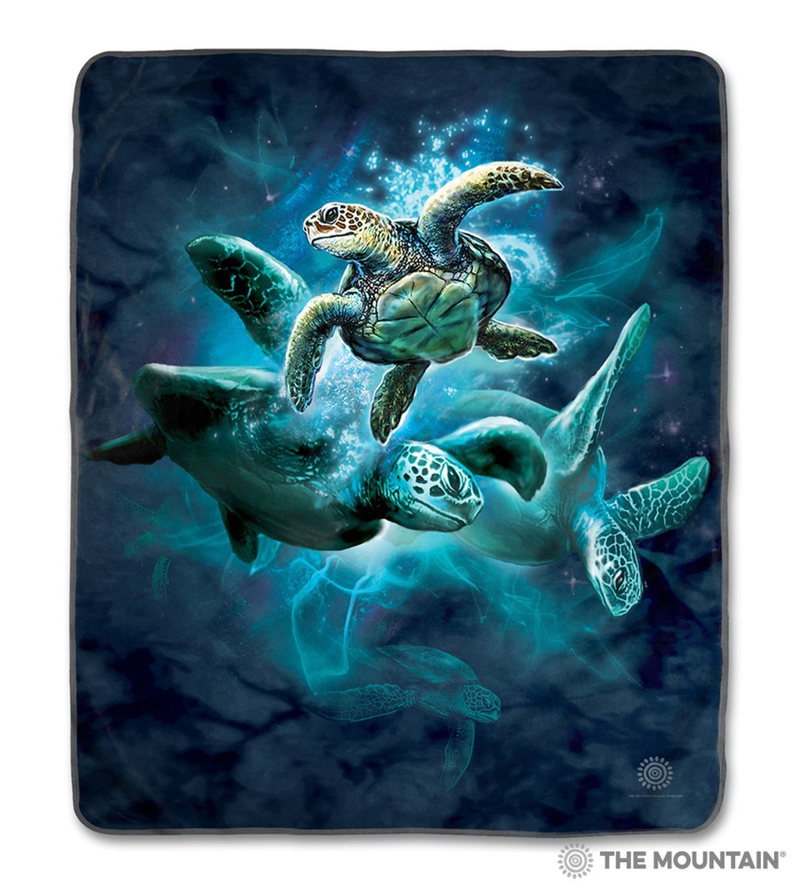 Sea Turtle Collage Sherpa Fleece Blanket