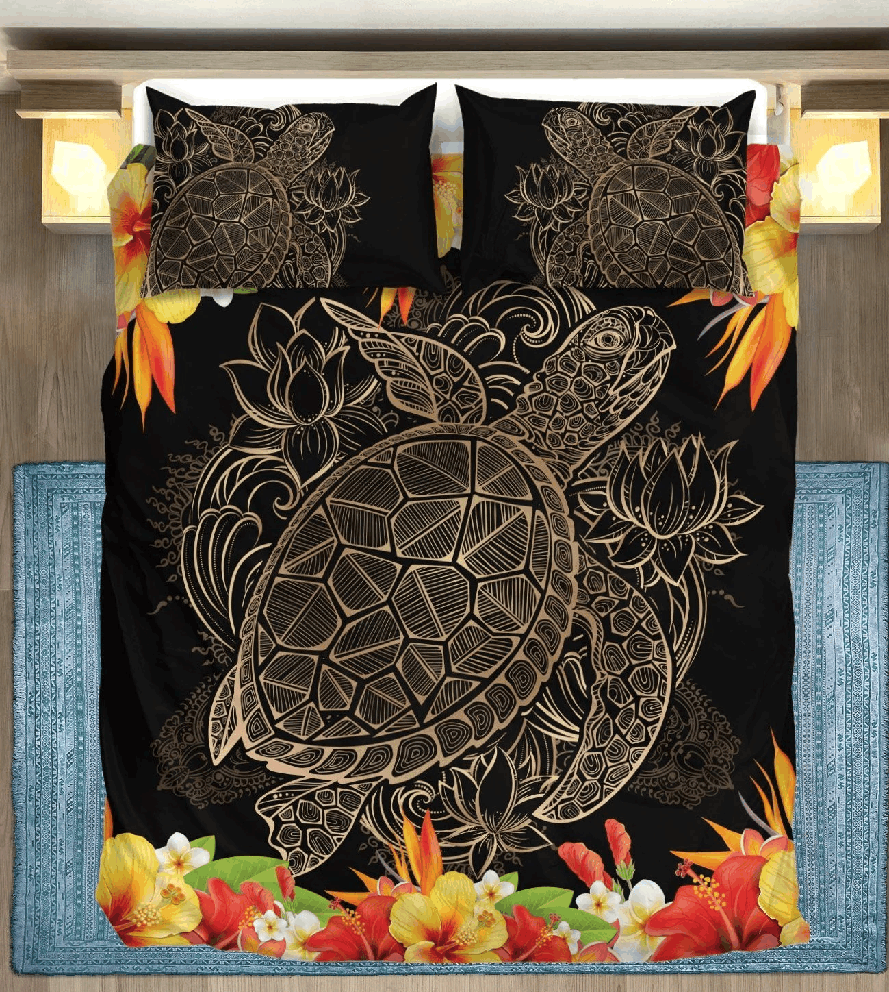 Sea Turtle Hawaiian Bedding Set